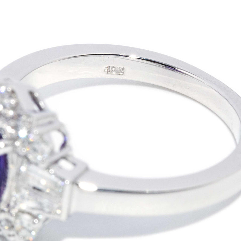 Airlie 1.72 Purple Sapphire & Diamond Ring 18ct White Gold