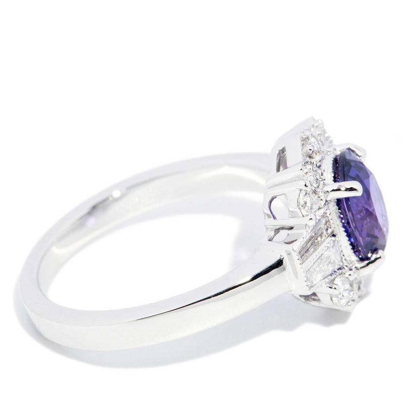 Airlie 1.72 Purple Sapphire & Diamond Ring 18ct White Gold