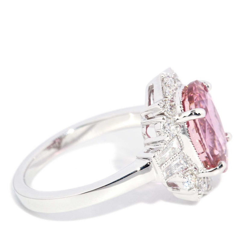 Airlie 4.00ct Pink Tourmaline & Diamond Ring 18ct White Gold