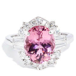 Airlie 4.00ct Pink Tourmaline & Diamond Ring 18ct White Gold