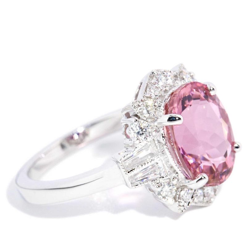 Airlie 4.00ct Pink Tourmaline & Diamond Ring 18ct White Gold