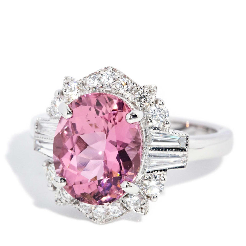 Airlie 4.00ct Pink Tourmaline & Diamond Ring 18ct White Gold