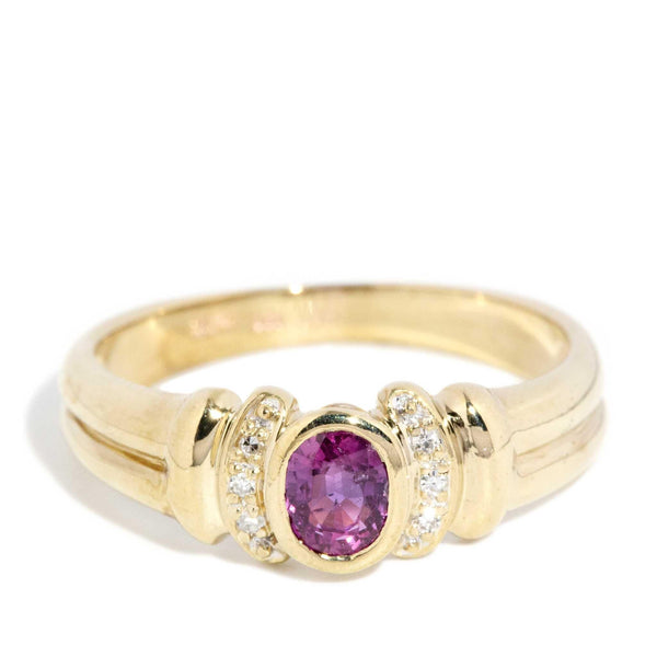 Alaska 1980s Ruby & Diamond Ring 9ct Gold