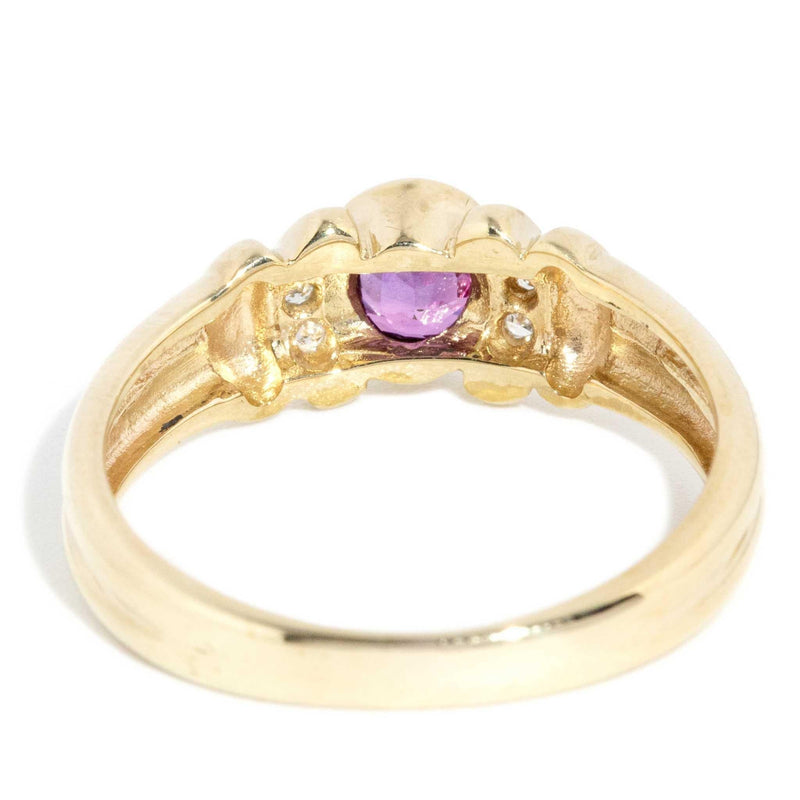 Alaska 1980s Ruby & Diamond Ring 9ct Gold