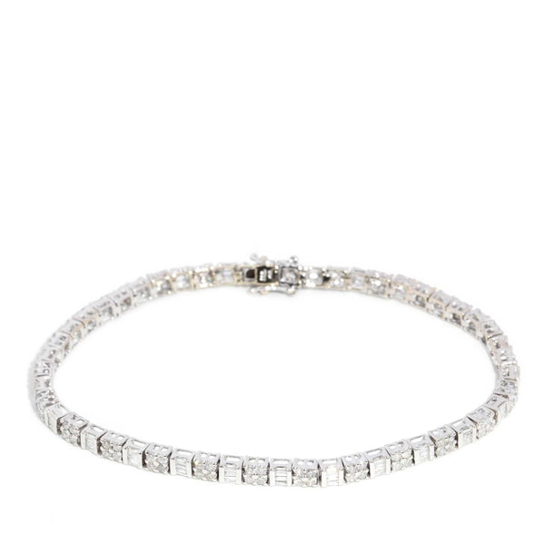 Alley 1.43ct Diamond Tennis Bracelet 18ct White Gold