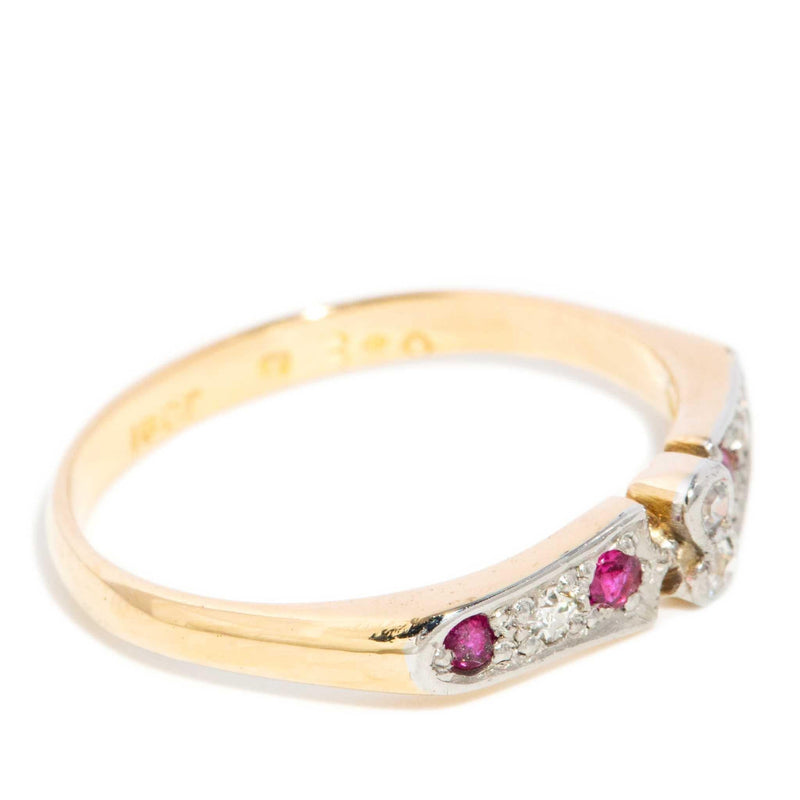 Amabel 1990s Ruby & Diamond Ring 18ct Gold