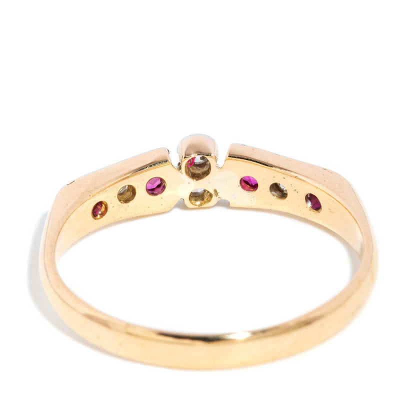 Amabel 1990s Ruby & Diamond Ring 18ct Gold