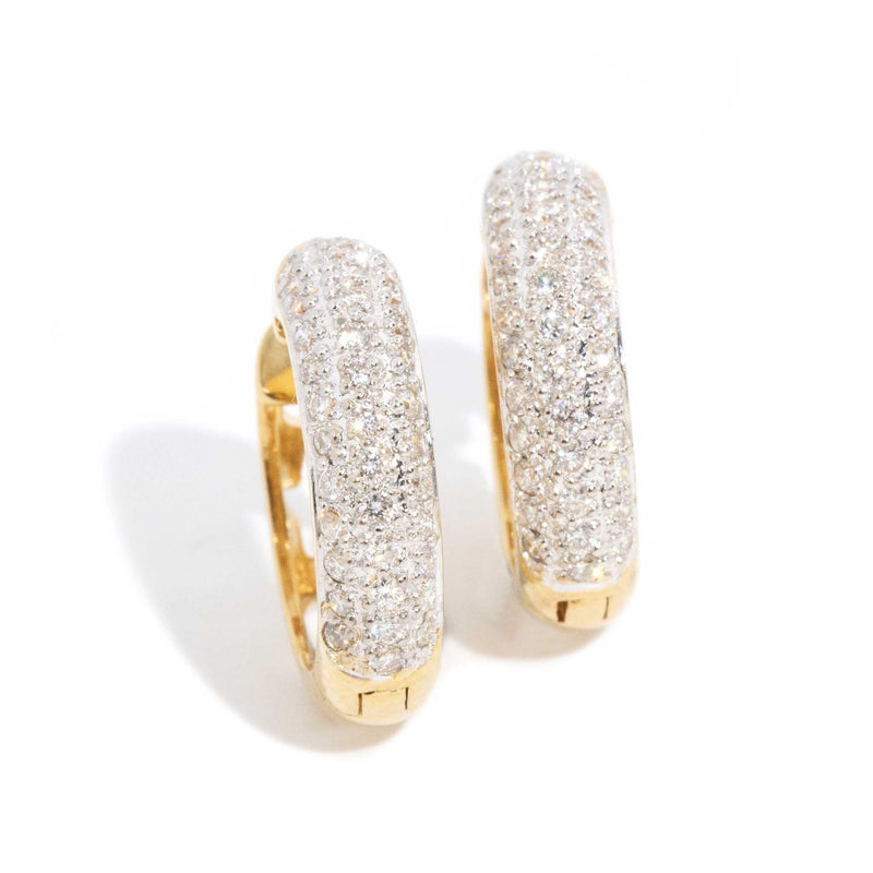 Andrea 1990s 0.50ct Diamond Huggie Earrings 18ct Gold