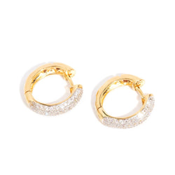 Andrea 1990s 0.50ct Diamond Huggie Earrings 18ct Gold