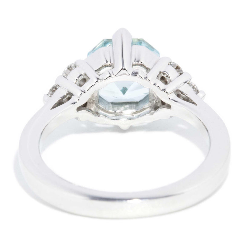 Angelita 2.00ct Aquamarine & Diamond Ring 18ct White Gold