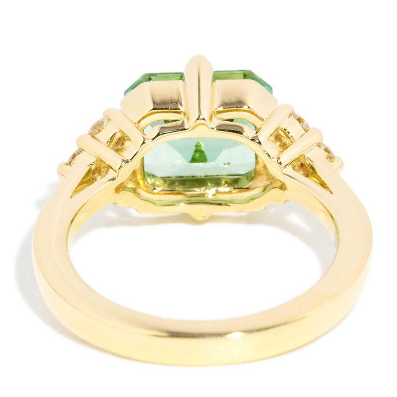 Angelita 3.45ct Green Tourmaline & Diamond Ring 18ct Gold