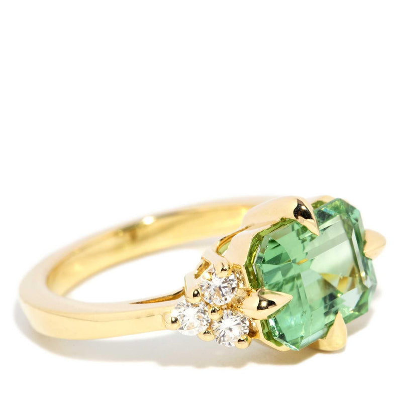 Angelita 3.45ct Green Tourmaline & Diamond Ring 18ct Gold