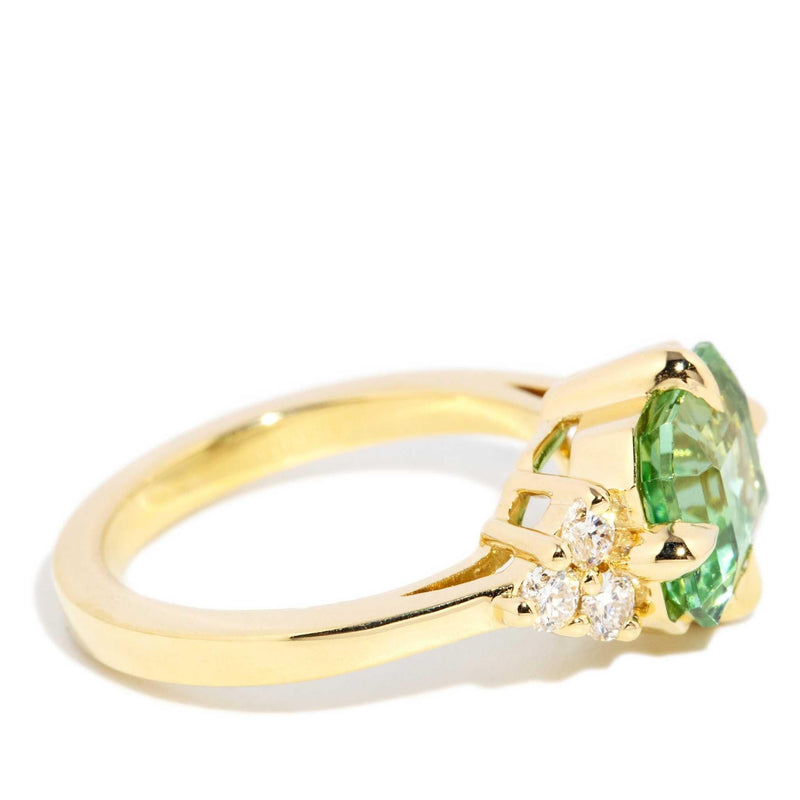 Angelita 3.45ct Green Tourmaline & Diamond Ring 18ct Gold