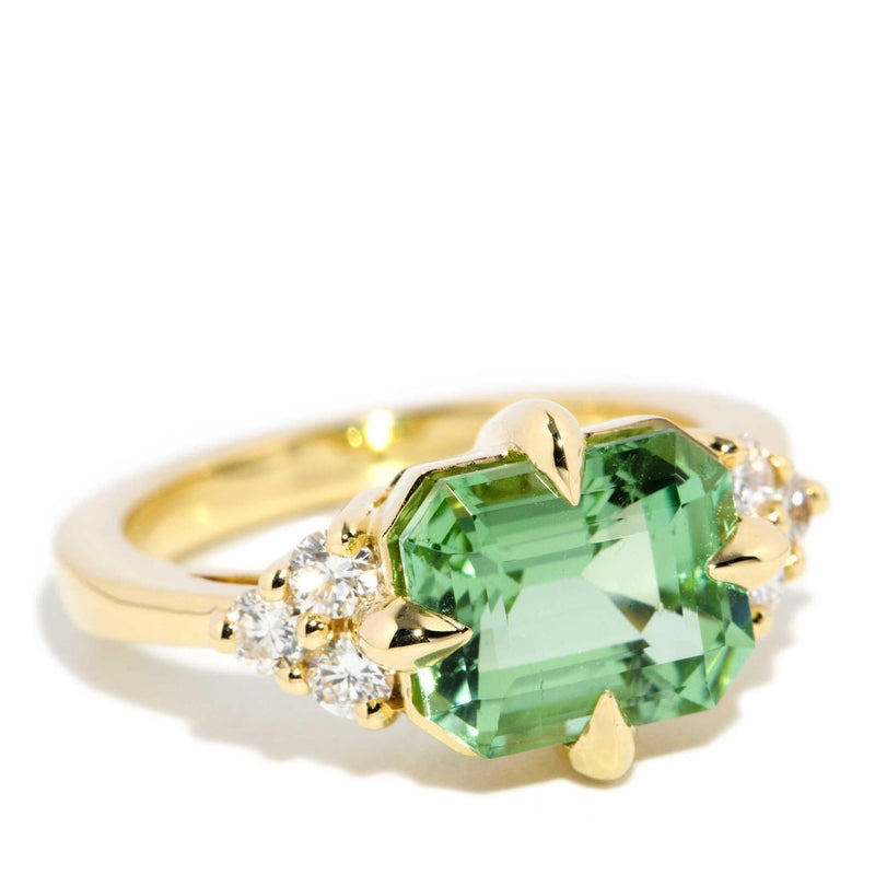 Angelita 3.45ct Green Tourmaline & Diamond Ring 18ct Gold