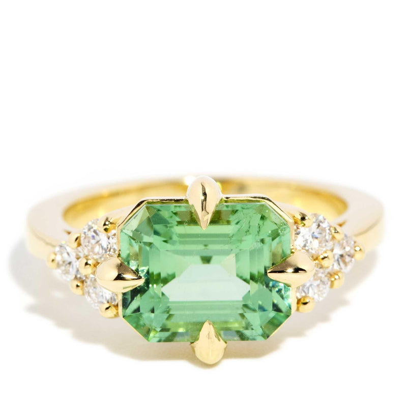 Angelita 3.45ct Green Tourmaline & Diamond Ring 18ct Gold