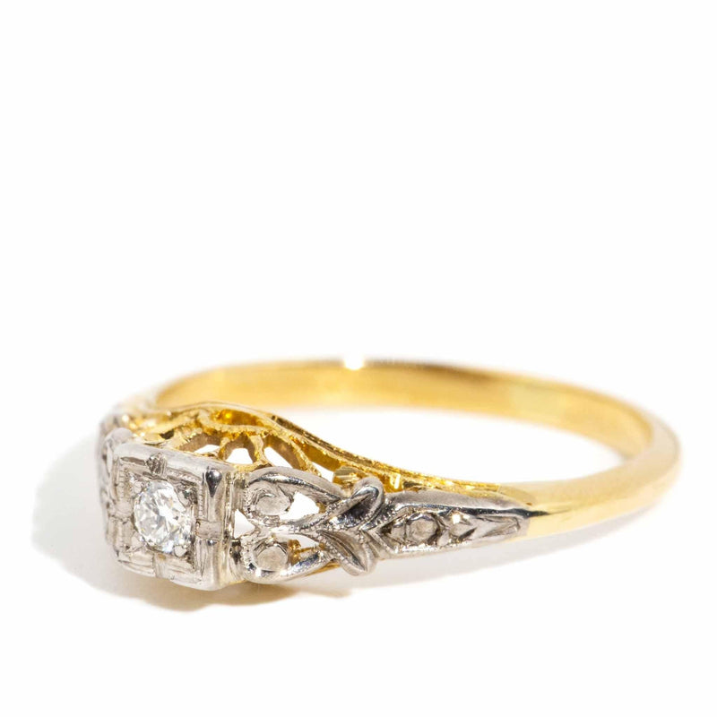 Angie 1960s Diamond Ring 18ct Gold