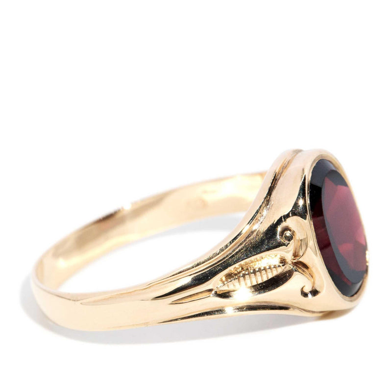 Aria 1970s Rhodolite Garnet Ring 14ct Gold