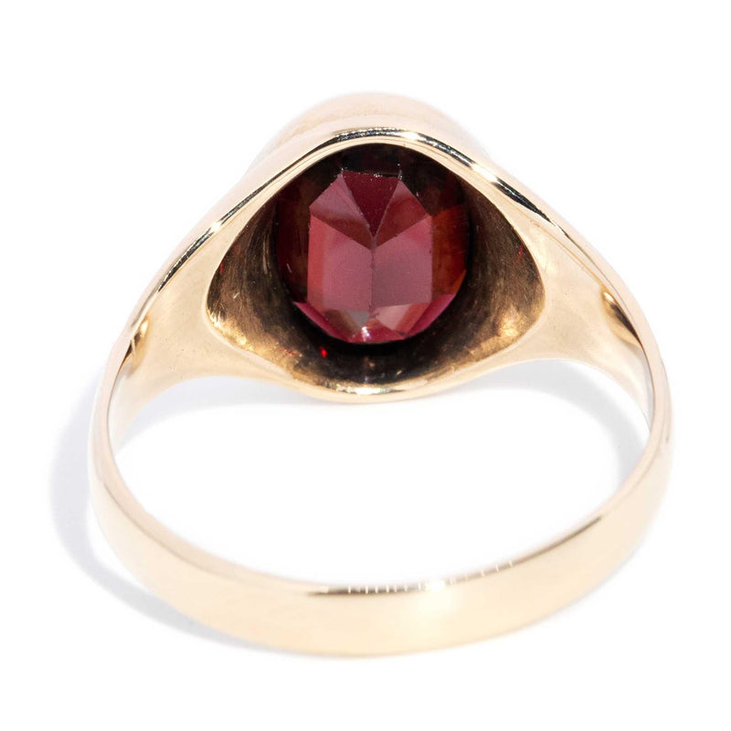 Aria 1970s Rhodolite Garnet Ring 14ct Gold