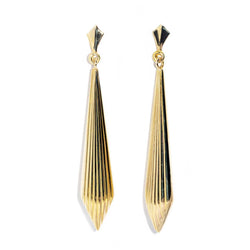 Arwa 1970s Drop Earrings 9ct Gold Rings Imperial Jewellery Imperial Jewellery - Hamilton 