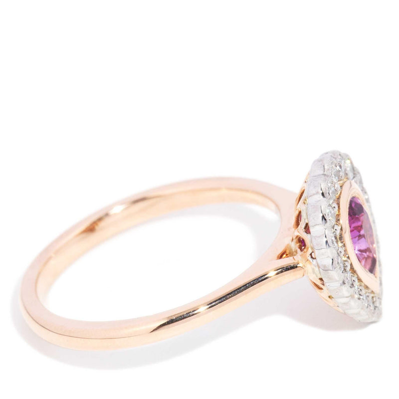 Aurelia 0.56ct Pink Sapphire & Diamond 18ct Rose & White Gold