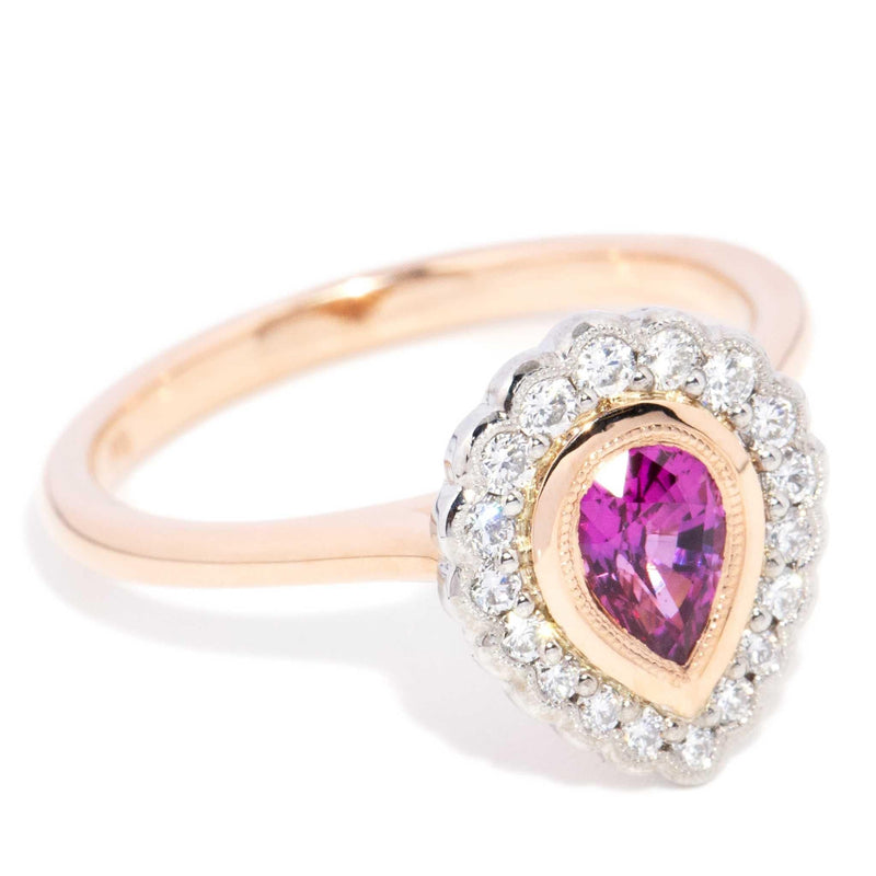 Aurelia 0.56ct Pink Sapphire & Diamond 18ct Rose & White Gold