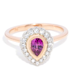 Aurelia 0.56ct Pink Sapphire & Diamond 18ct Rose & White Gold