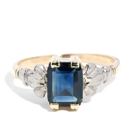 Aurora 1960s 1.37ct Sapphire Solitaire Ring 9ct Gold