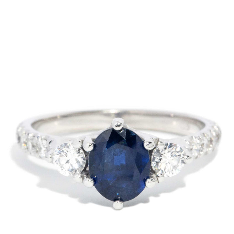 Avery Sapphire & Diamond Ring 18ct White Gold