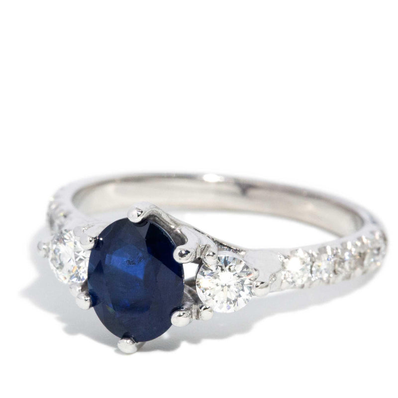 Avery Sapphire & Diamond Ring 18ct White Gold