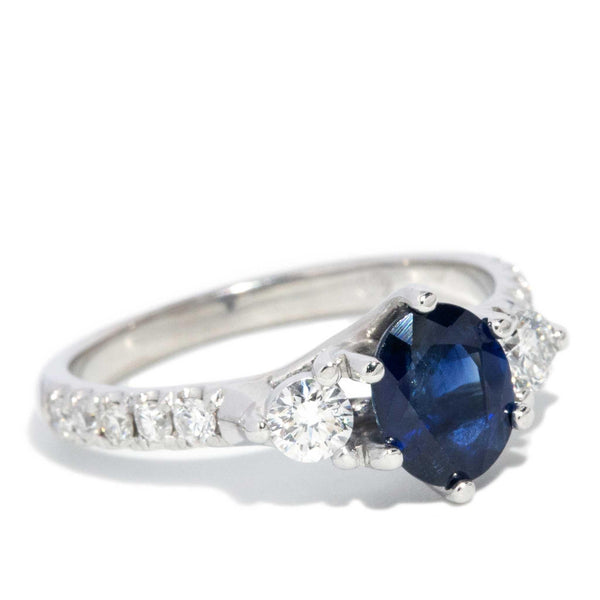 Avery Sapphire & Diamond Ring 18ct White Gold