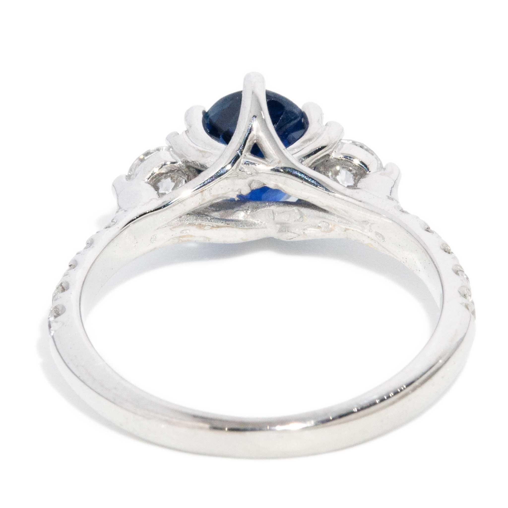 Avery Sapphire & Diamond Ring 18ct White Gold