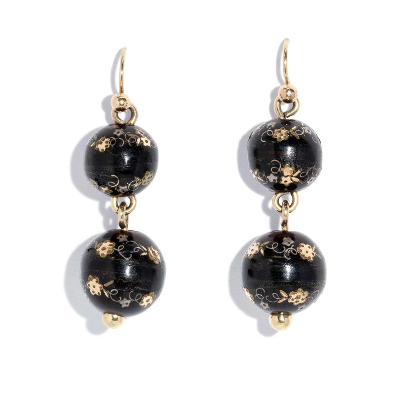 Belinda Victorian Tortoiseshell Earrings 9ct Gold