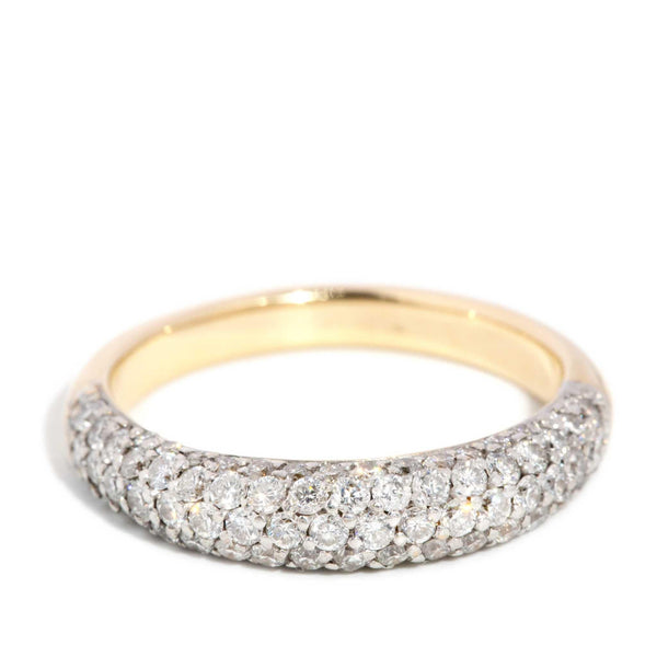 Bonnie 1990s Diamond Pave Band 18ct Gold