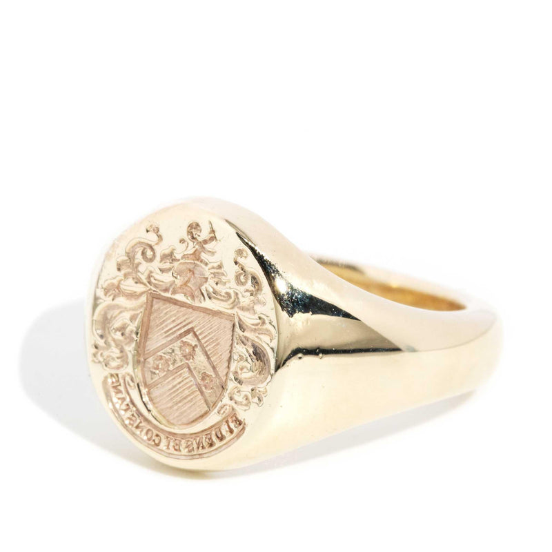 Bradley Coat of Arms Signet Ring 9ct Gold