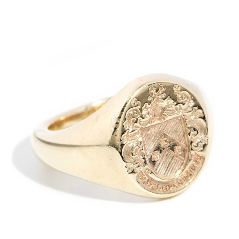 Bradley Coat of Arms Signet Ring 9ct Gold