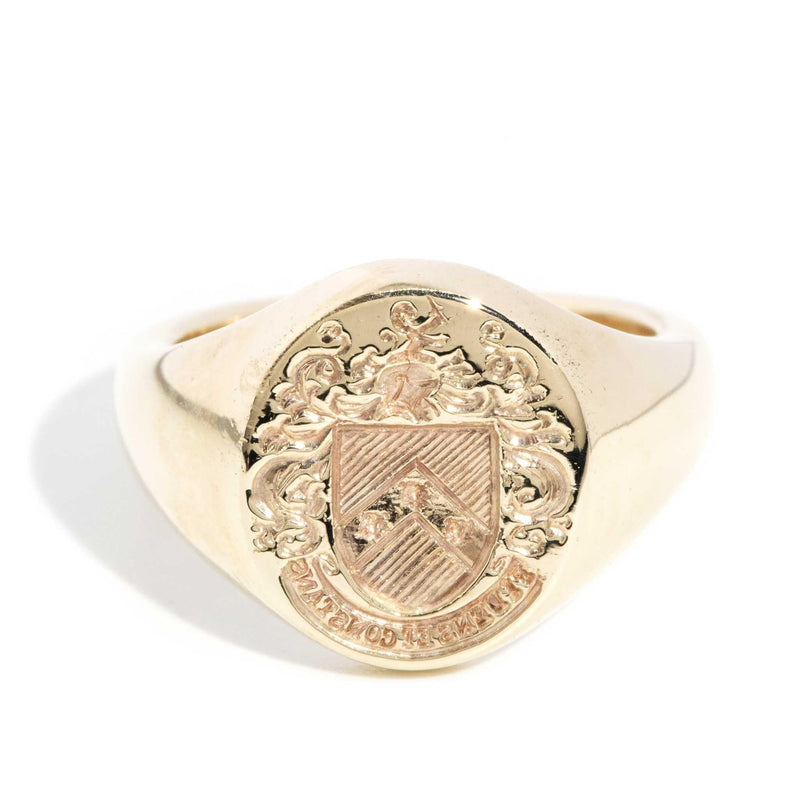 Bradley Coat of Arms Signet Ring 9ct Gold