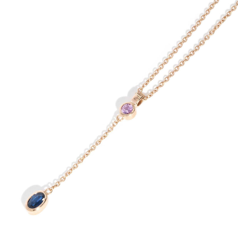 Callie Sapphire Necklet 9ct Rose Gold