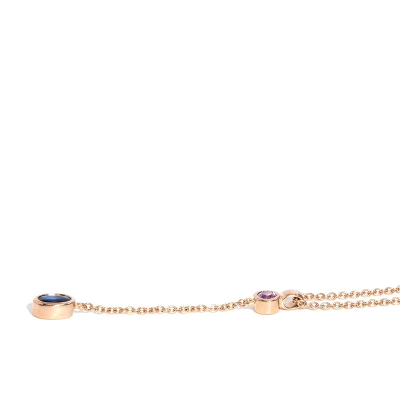 Callie Sapphire Necklet 9ct Rose Gold