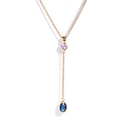 Callie Sapphire Necklet 9ct Rose Gold