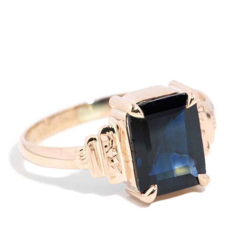 Cassia 1950s 2.69ct Sapphire Ring 9ct Rose Gold