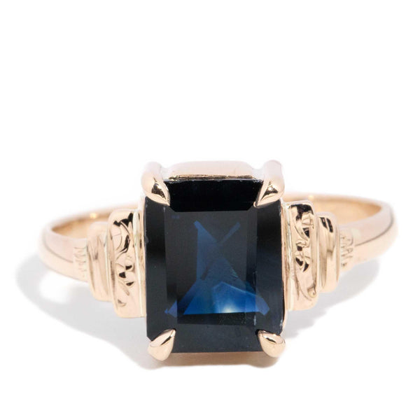 Cassia 1950s 2.69ct Sapphire Ring 9ct Rose Gold