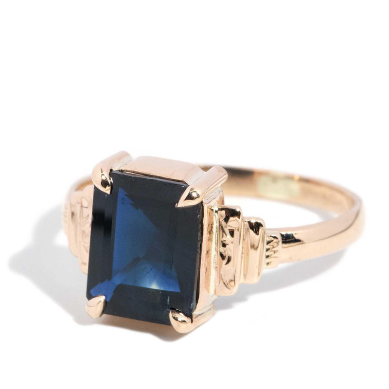 Cassia 1950s 2.69ct Sapphire Ring 9ct Rose Gold