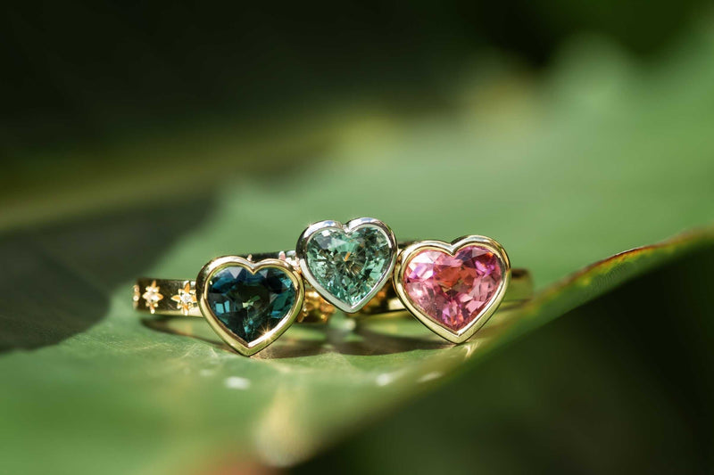 Cerys 2.97ct Pink Tourmaline Heart Ring 18ct Gold