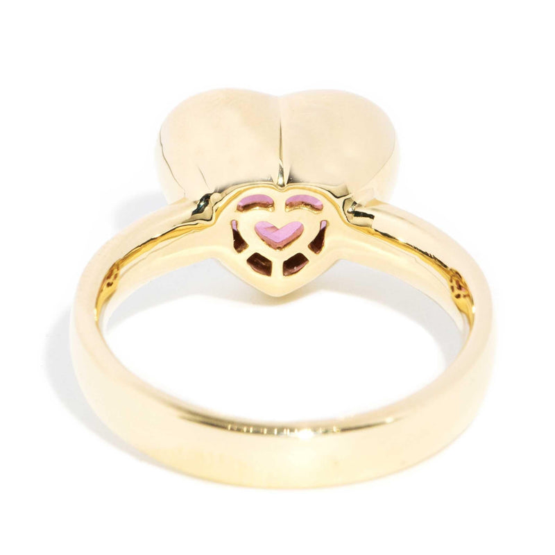 Cerys 2.97ct Pink Tourmaline Heart Ring 18ct Gold