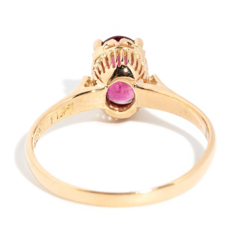 Charaya 1960s Hot Pink Tourmaline Ring 18ct Gold