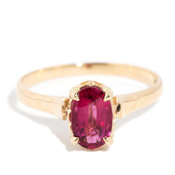 Charaya 1960s Hot Pink Tourmaline Ring 18ct Gold