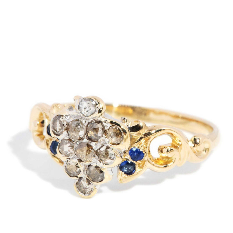 Charlie 1920s Sapphire & Diamond Ring 15ct Gold