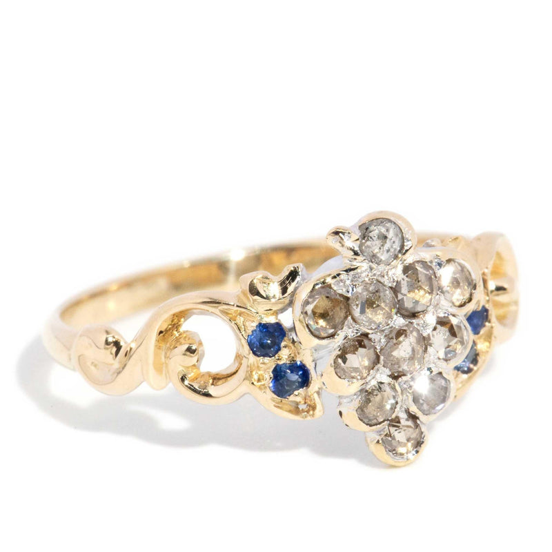 Charlie 1920s Sapphire & Diamond Ring 15ct Gold