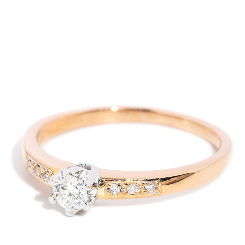 Coleen Diamond Ring 18ct White & Rose Gold