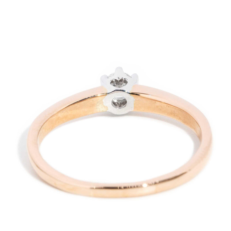 Coleen Diamond Ring 18ct White & Rose Gold